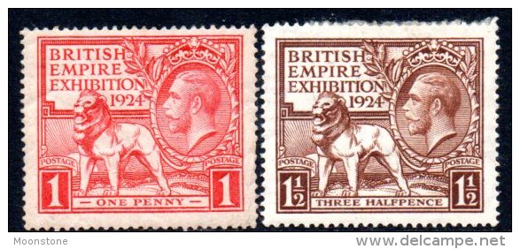 GB Great Britain GV 1924 Wembley Set Of 2, Hinged Mint - Unused Stamps