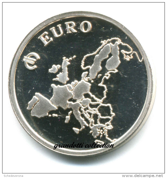 DEUTSCHE BANK INSIEME NELL'EURO MEDAGLIA CELEBRATIVA 1998 ARGENTO - Profesionales/De Sociedad