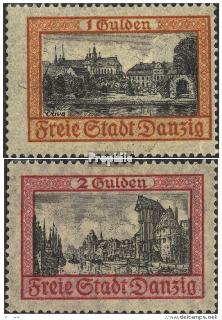 Danzig 212-213 (kompl.Ausg.) Gestempelt 1925 Freimarke - Other & Unclassified