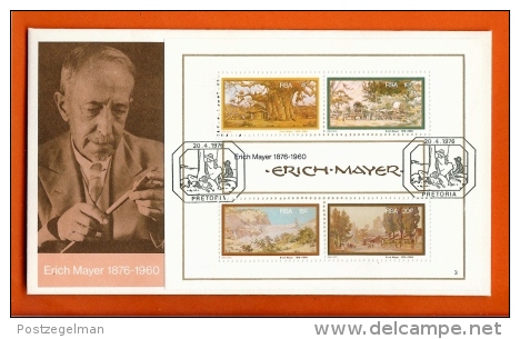 REPUBLIC OF SOUTH AFRICA, 1976, Paintings Mayer, First Day Cover Nr.2.14ms Block 3 - Covers & Documents