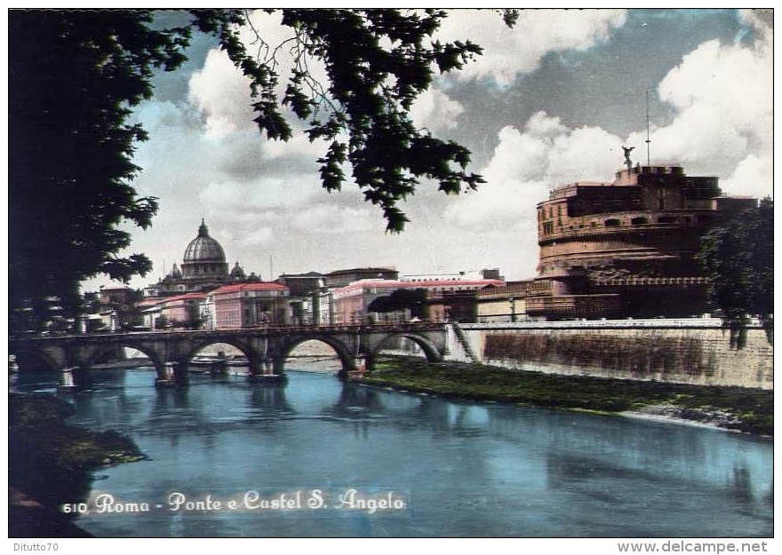 Roma - Ponte E Castel Sant'angelo - 610 - Formato Grande Viaggiata - Bruggen