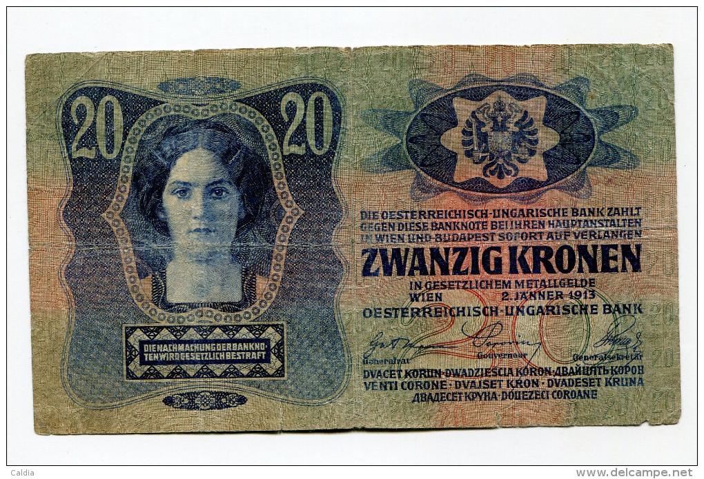 Hongrie Hungary Ungarn Autriche Austria 20 Kronen / Korona 1913 Ovp "Somogy Varmegye Kötcse Község" - Hongrie