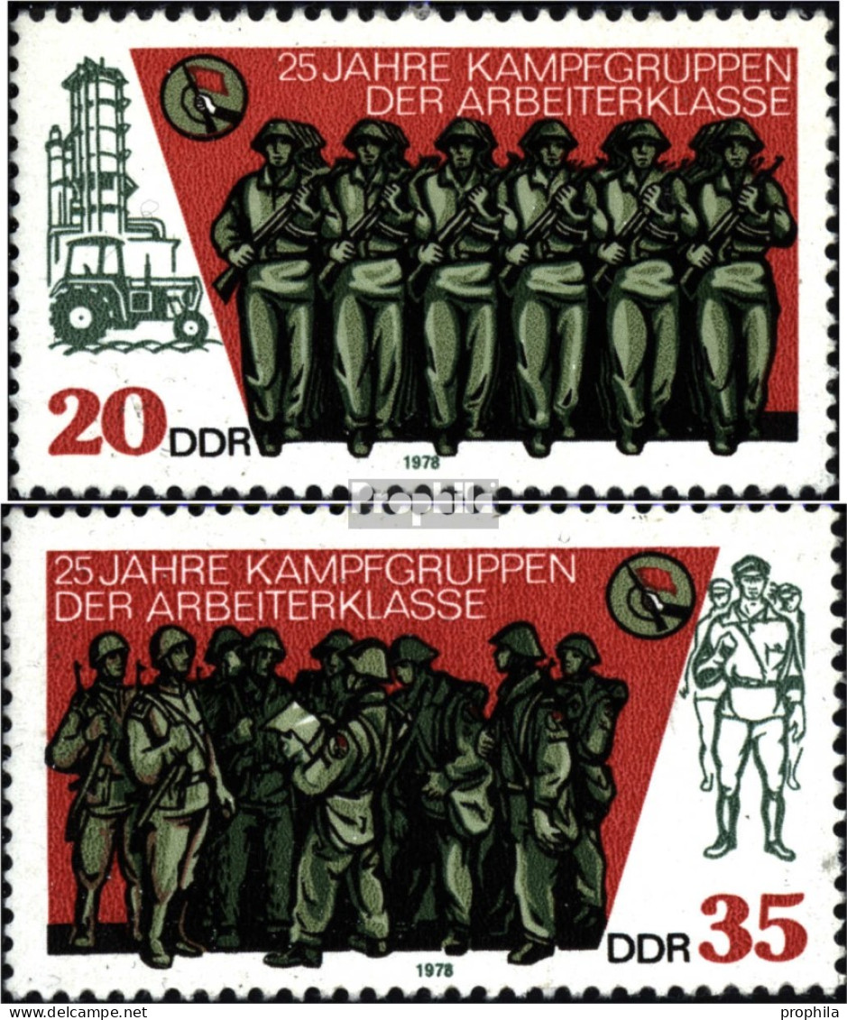 DDR 2357-2358 (kompl.Ausgabe) Postfrisch 1978 Kampfgruppen - Unused Stamps