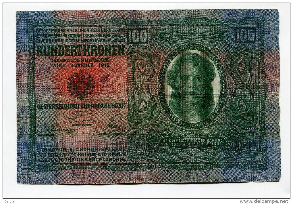 Hongrie Hungary Ungarn Autriche Austria 100 Kronen / Korona 1912 Ovp "Somogy Varmegye Kötcse Község" - Ungarn