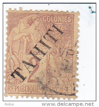 Tahiti N 8, Oblitéré, Signé Richier - Used Stamps