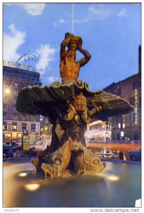 Roma - Piazza Barberini - 90 - Formato Grande Viaggiata Mancante Di Affrancatura - Places & Squares