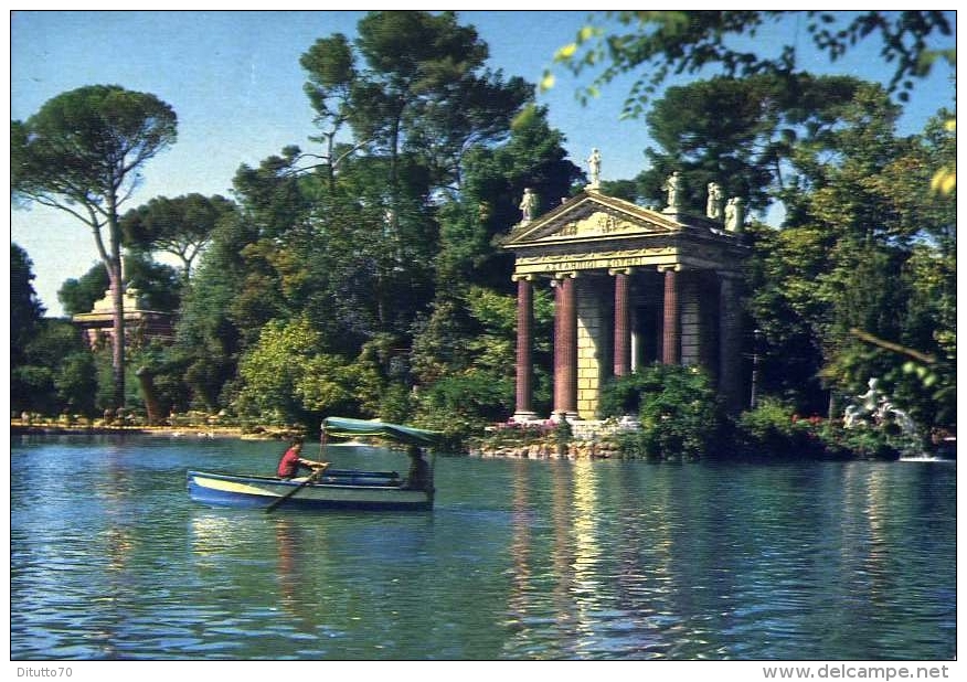 Roma - Villa Borghese - Il Laghetto - 236 - Formato Grande Viaggiata - Parcs & Jardins