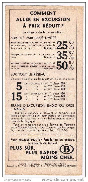 Dépliant SNCB, Mars 1938, Nos Loisirs 5 Excursions D´une Journée De Gare En Gare - Série 1 - Autres & Non Classés