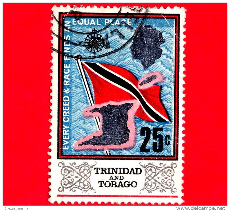 TRINIDAD & TOBAGO - USATO - 1969 - Bandiera E Mappa - 25 - Trindad & Tobago (1962-...)