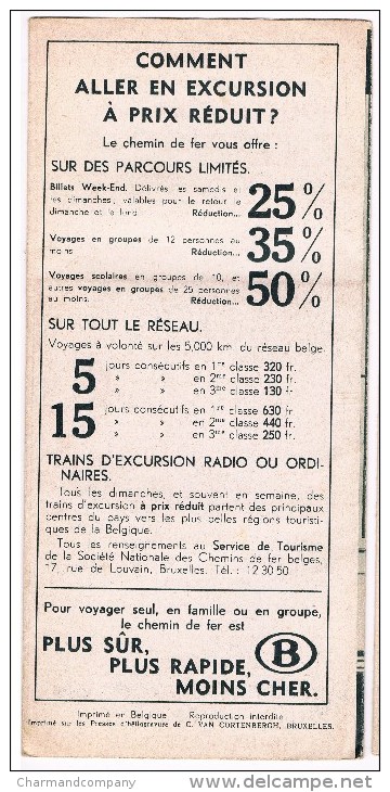 Dépliant SNCB, Mars 1938, Nos Loisirs 5 Excursions D´une Journée De Gare En Gare - Série 10 - Autres & Non Classés