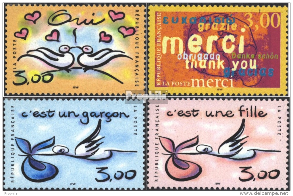 Frankreich 3371-3374 (kompl.Ausg.) Gestempelt 1999 Grußmarken - Gebraucht