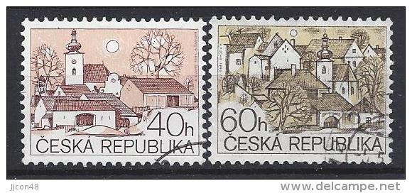 Czech-Republic  1995  Townscapes  (o)  Mi.71-72 - Used Stamps