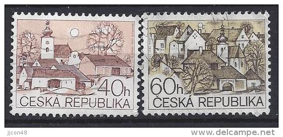 Czech-Republic  1995  Townscapes  (o)  Mi.71-72 - Gebraucht