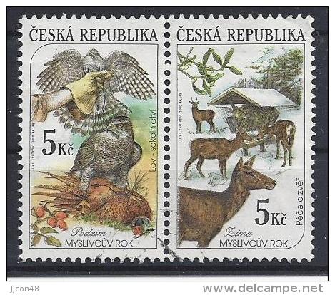 Czech-Republic  2000  Hunting Animals  (o)  Mi.270-271 - Gebruikt