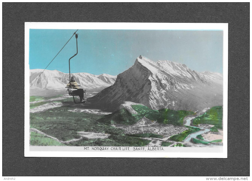 SPORT D' HIVER - SKI - BANFF - ALBERTA - MT. NORQUAY - CHAIR LIFT - BY GOWEN SUTTON - Sports D'hiver