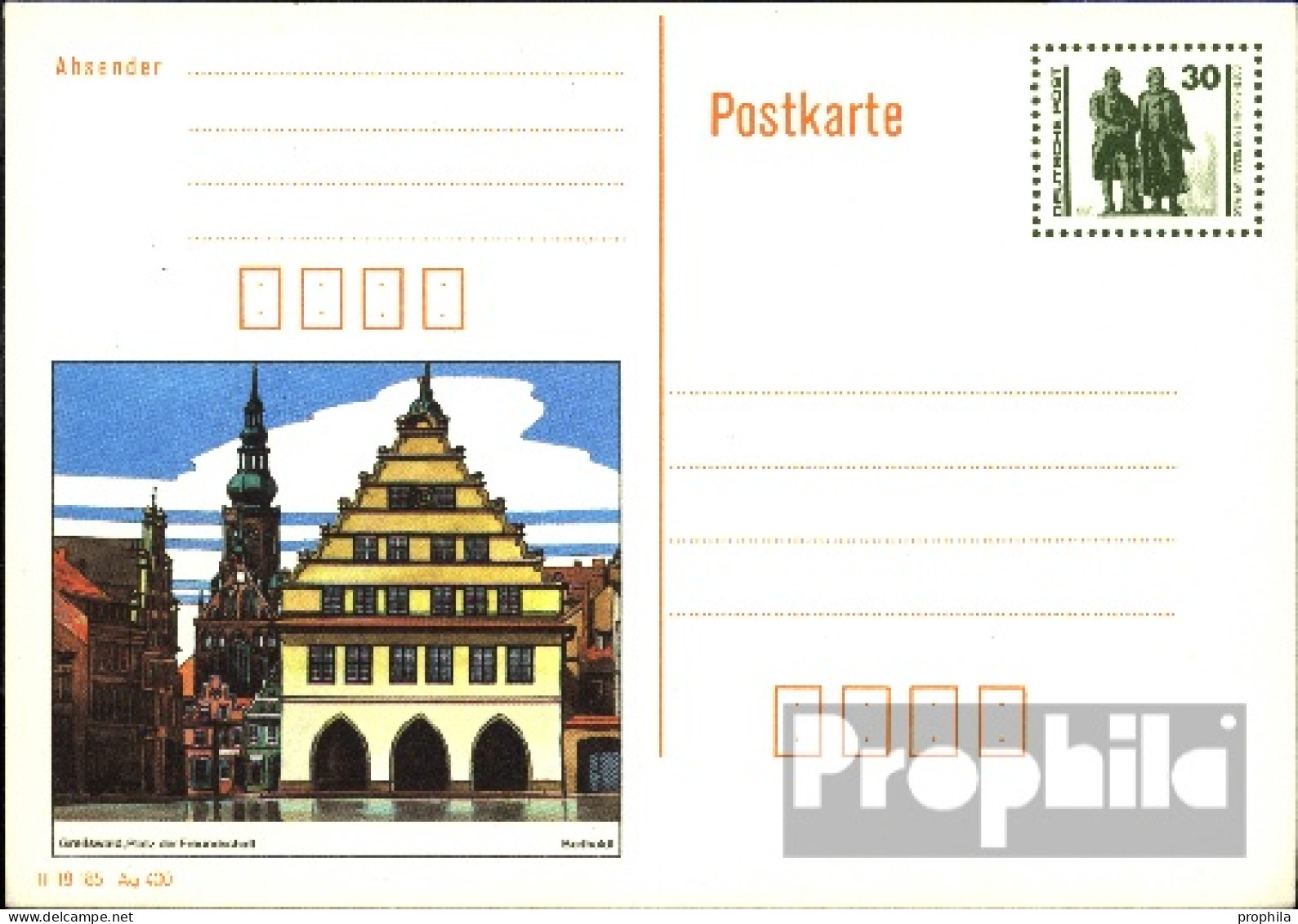 DDR P109/01 Amtliche Postkarte Ungebraucht 1990 Bauw./Denkmäler - Andere & Zonder Classificatie