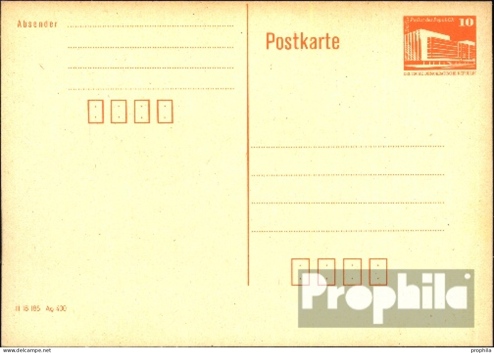 DDR P86II Amtliche Postkarte Ungebraucht 1986 Bauwerke - Sonstige & Ohne Zuordnung