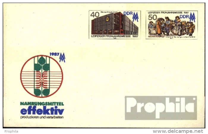 DDR U6 Amtlicher Umschlag Ungebraucht 1987 Leipziger Messe - Other & Unclassified