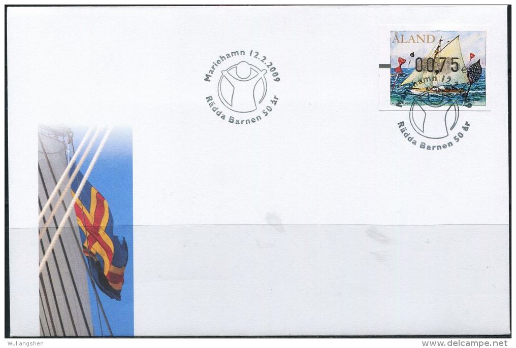 PA1479 Aland 2009 Electronic Stamp Ship First-day Cover MNH - Aland