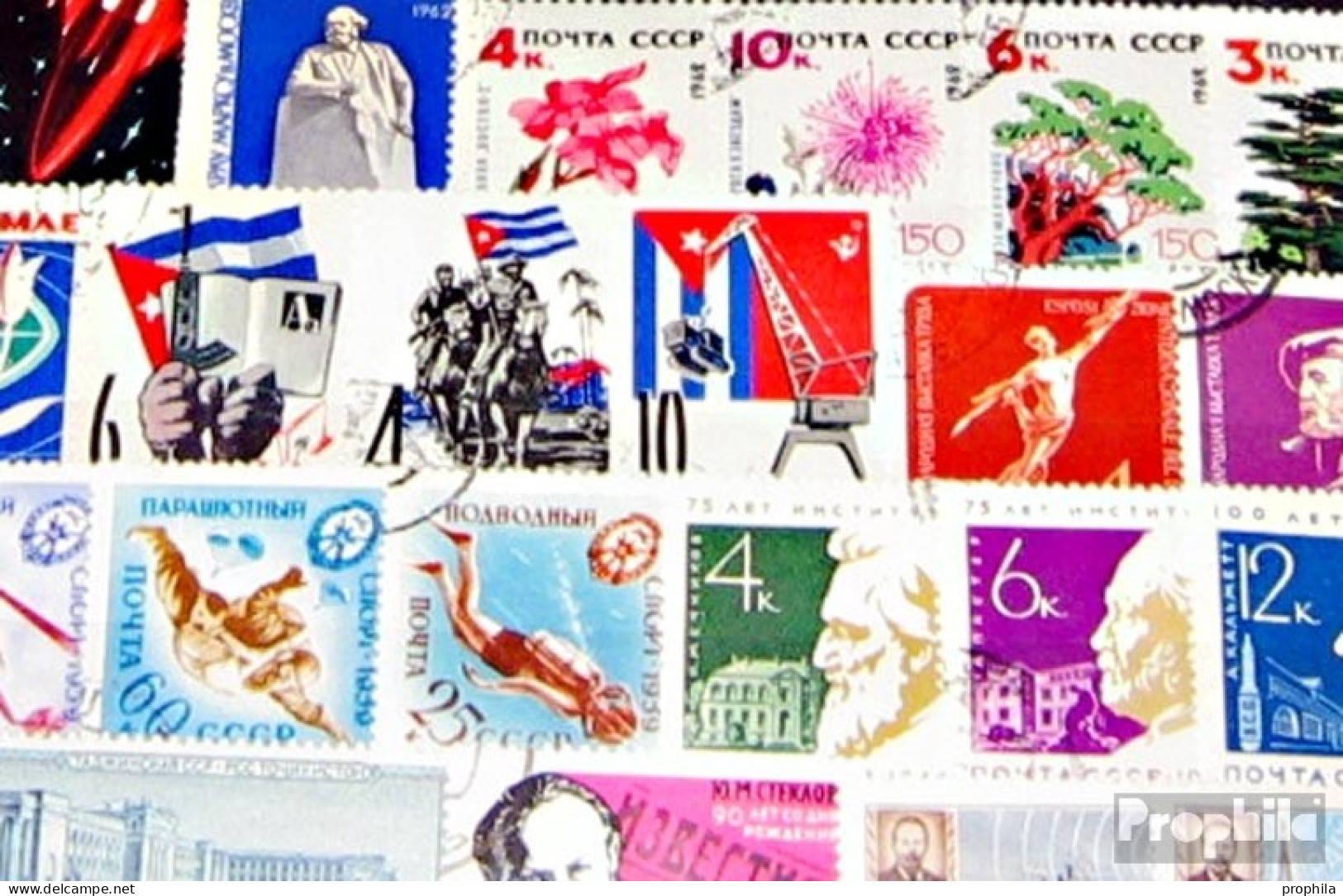 Sowjetunion 100 Verschiedene Sondermarken  In Kompletten Ausgaben - Collections