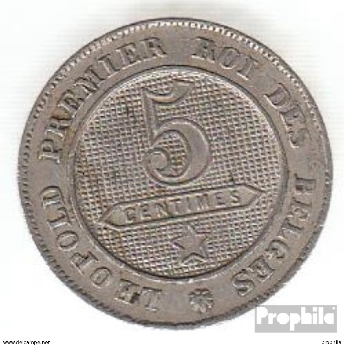 Belgien KM-Nr. : 21 1861 Sehr Schön Kupfer-Nickel Sehr Schön 1861 5 Centimes Löwe Im Kreis - 5 Centimes