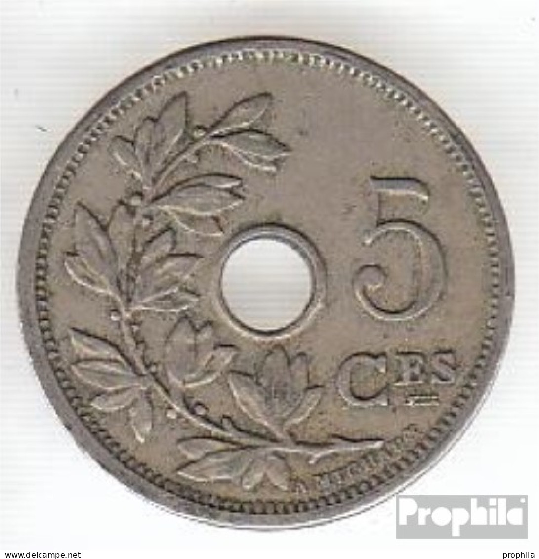 Belgien KM-Nr. : 54 1904 Sehr Schön Kupfer-Nickel Sehr Schön 1904 5 Centimes Gekröntes Monogramm - 5 Cents