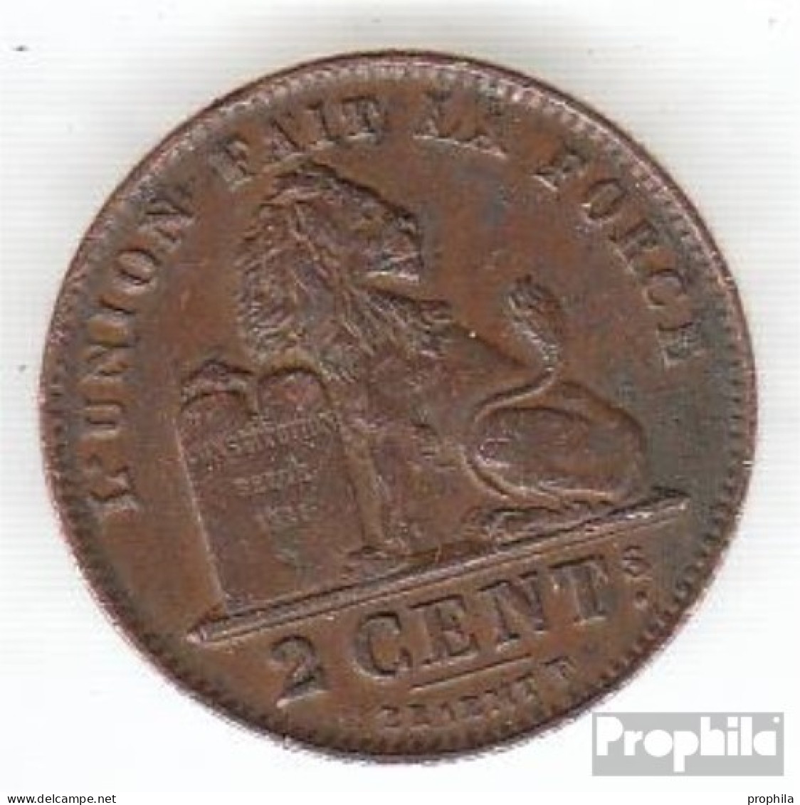 Belgien KM-Nr. : 64 1912 Sehr Schön Kupfer Sehr Schön 1912 2 Centimes Sitzender Löwe - 2 Cents