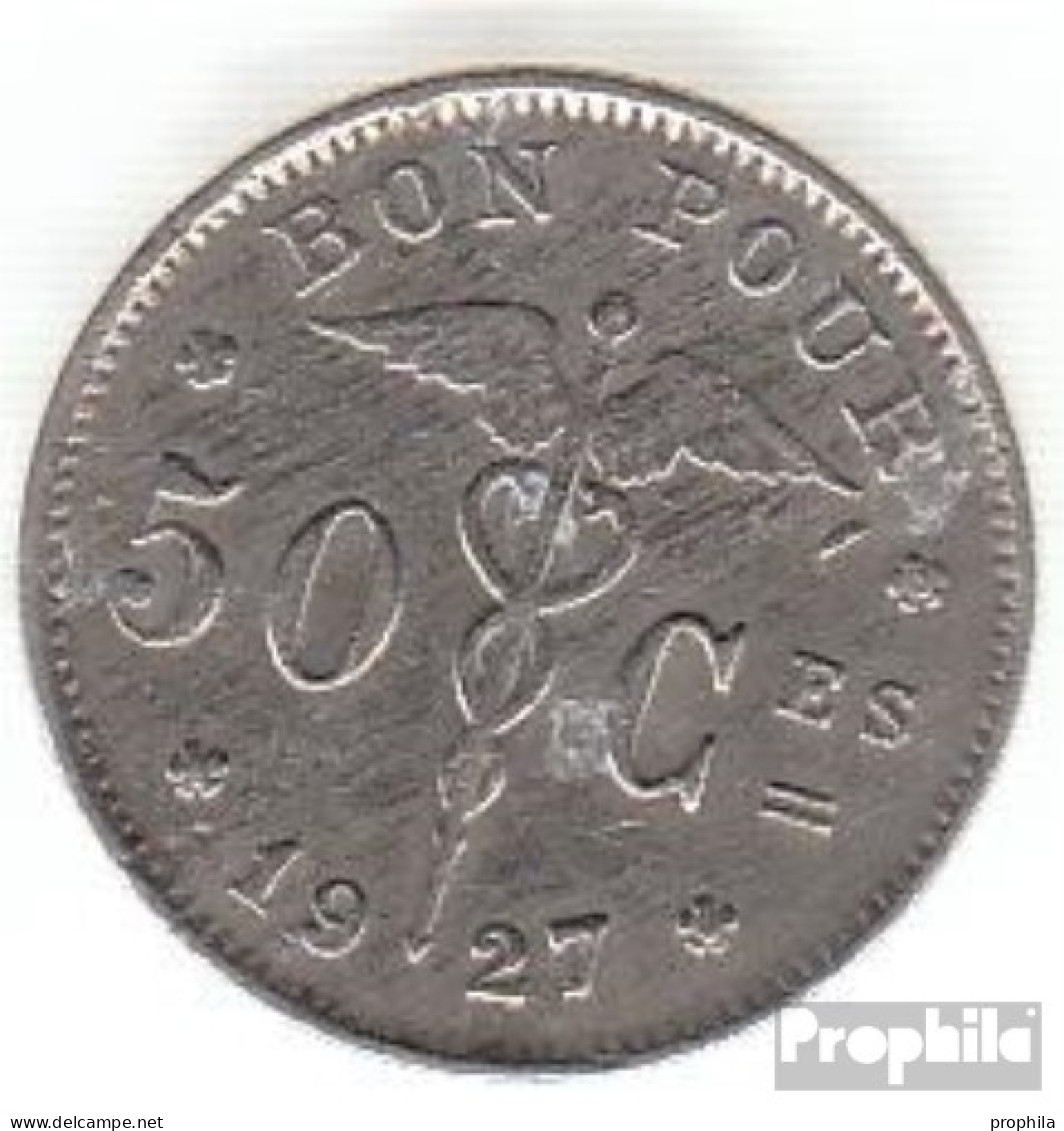 Belgien KM-Nr. : 87 1923 Sehr Schön Nickel Sehr Schön 1923 50 Centimes Knieende Allegorie - 50 Cent