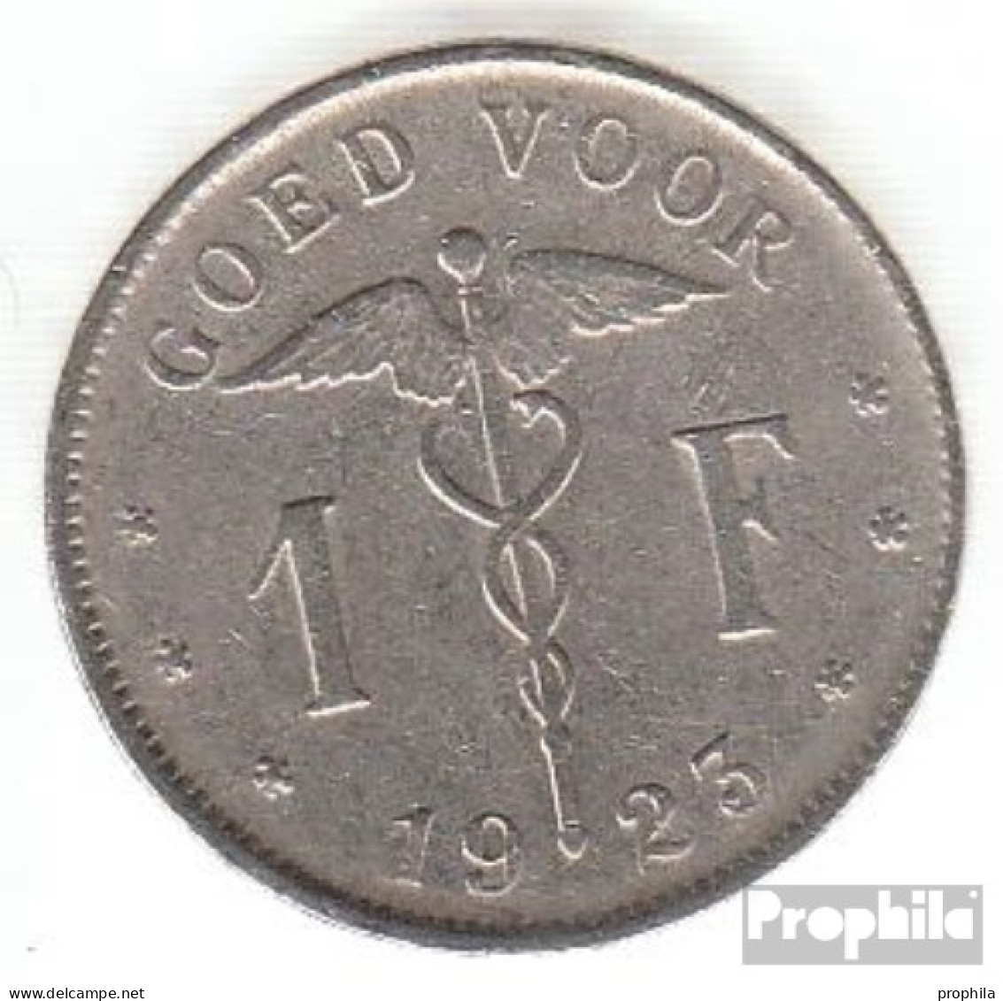 Belgien KM-Nr. : 90 1922 Sehr Schön Nickel Sehr Schön 1922 1 Franc Knieende Allegorie - 1 Frank