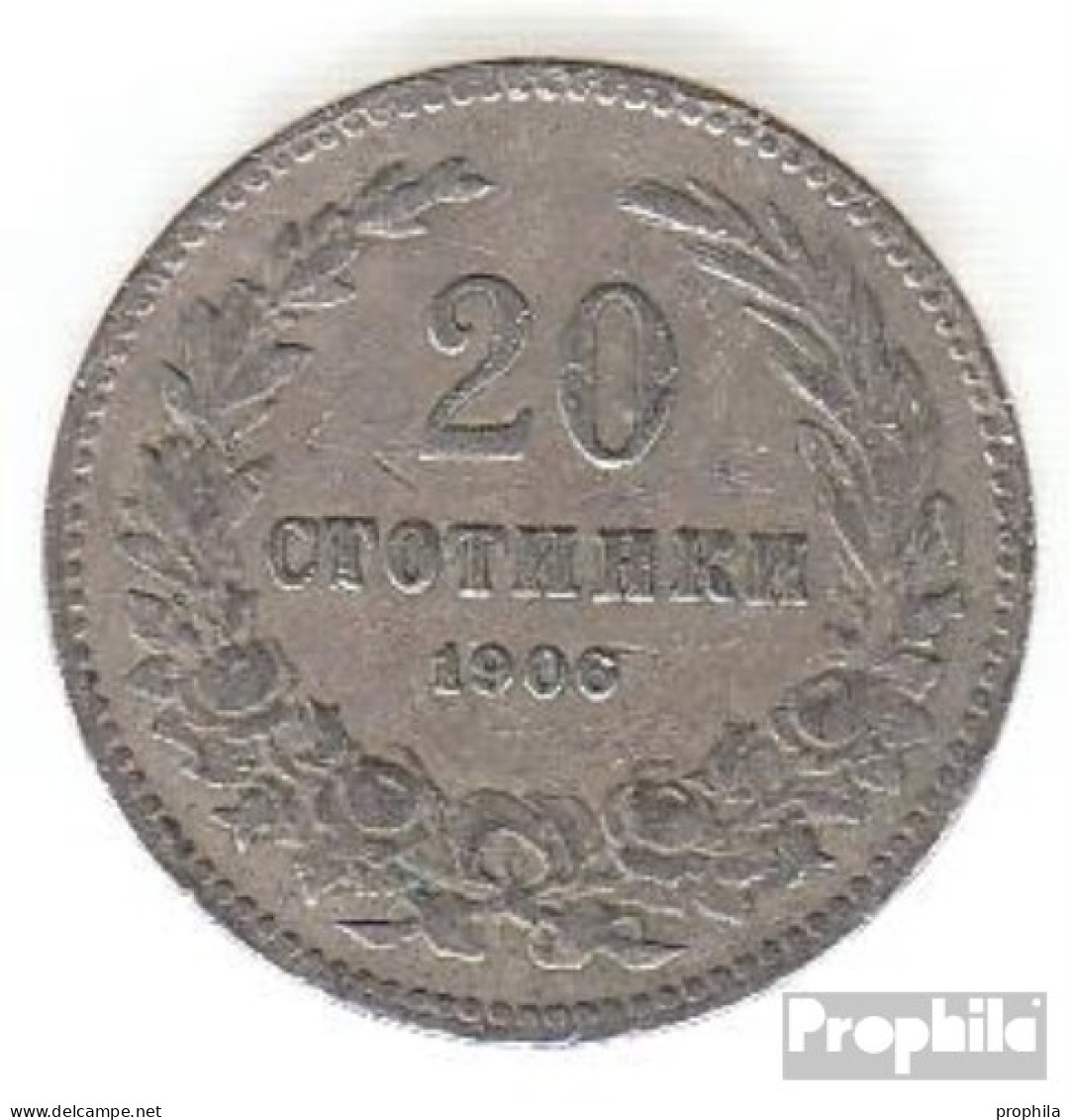 Bulgarien KM-Nr. : 26 1906 Sehr Schön Kupfer-Nickel Sehr Schön 1906 20 Stotinki Wappen - Bulgarien