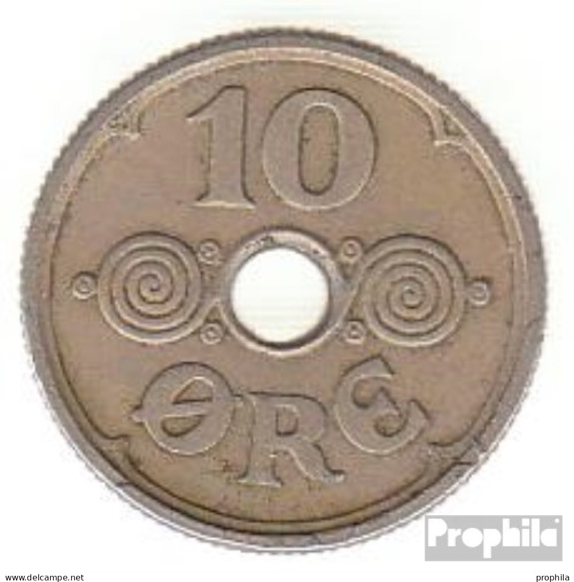 Dänemark KM-Nr. : 822 1929 Vorzüglich Kupfer-Nickel Vorzüglich 1929 10 Öre Gekröntes Monogramm - Dänemark