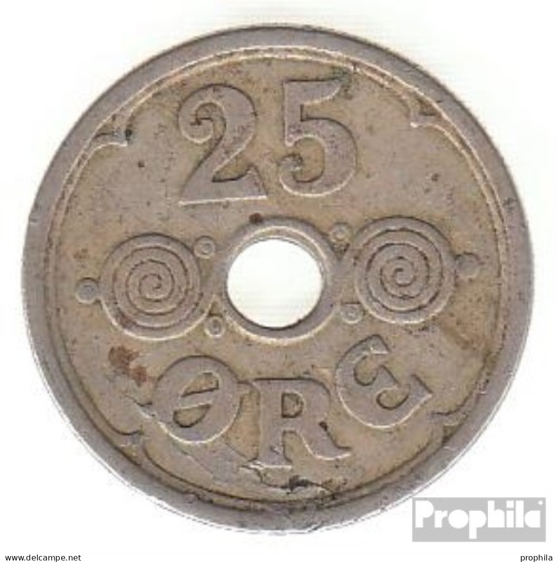 Dänemark KM-Nr. : 823 1929 Sehr Schön Kupfer-Nickel Sehr Schön 1929 25 Öre Gekröntes Monogramm - Dänemark