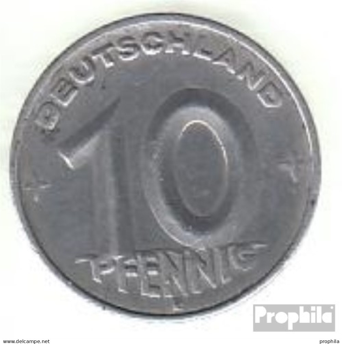 DDR Jägernr: 1503 1949 A Stgl./unzirkuliert Aluminium Stgl./unzirkuliert 1949 10 Pfennig Ähre Auf Zahnrad - 10 Pfennig