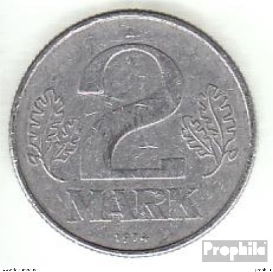 DDR Jägernr: 1516 1974 A Sehr Schön Aluminium Sehr Schön 1974 2 Mark Staatswappen - 2 Marcos