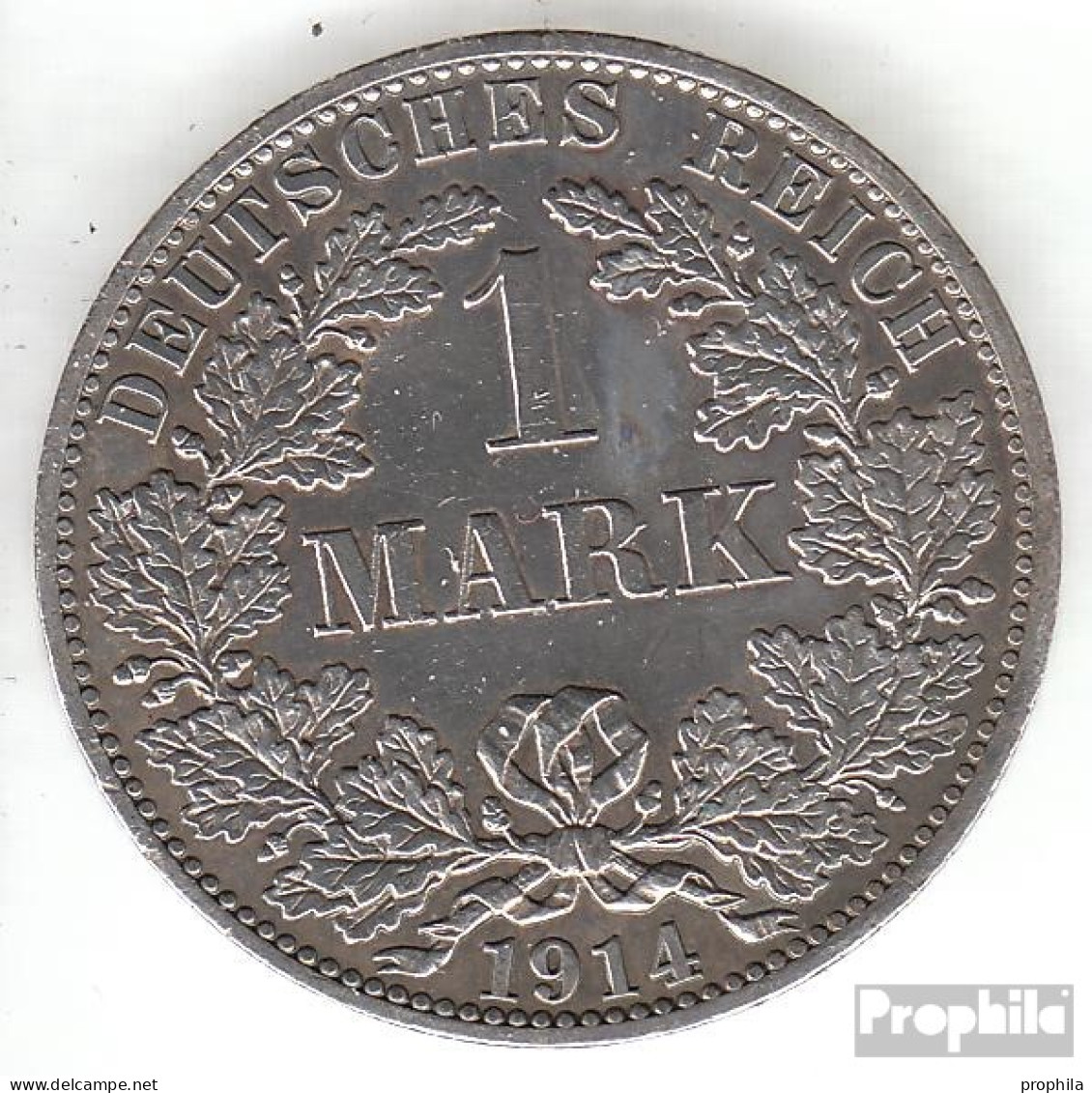 Deutsches Reich Jägernr: 17 1905 A Stgl./unzirkuliert Silber Stgl./unzirkuliert 1905 1 Mark Großer Reichsadler Im Eich - 1 Mark