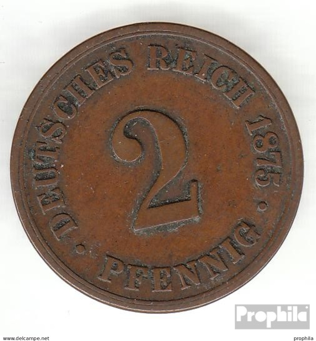 Deutsches Reich Jägernr: 2 1874 F Vorzüglich Bronze Vorzüglich 1874 2 Pfennig Kleiner Reichsadler - 2 Pfennig