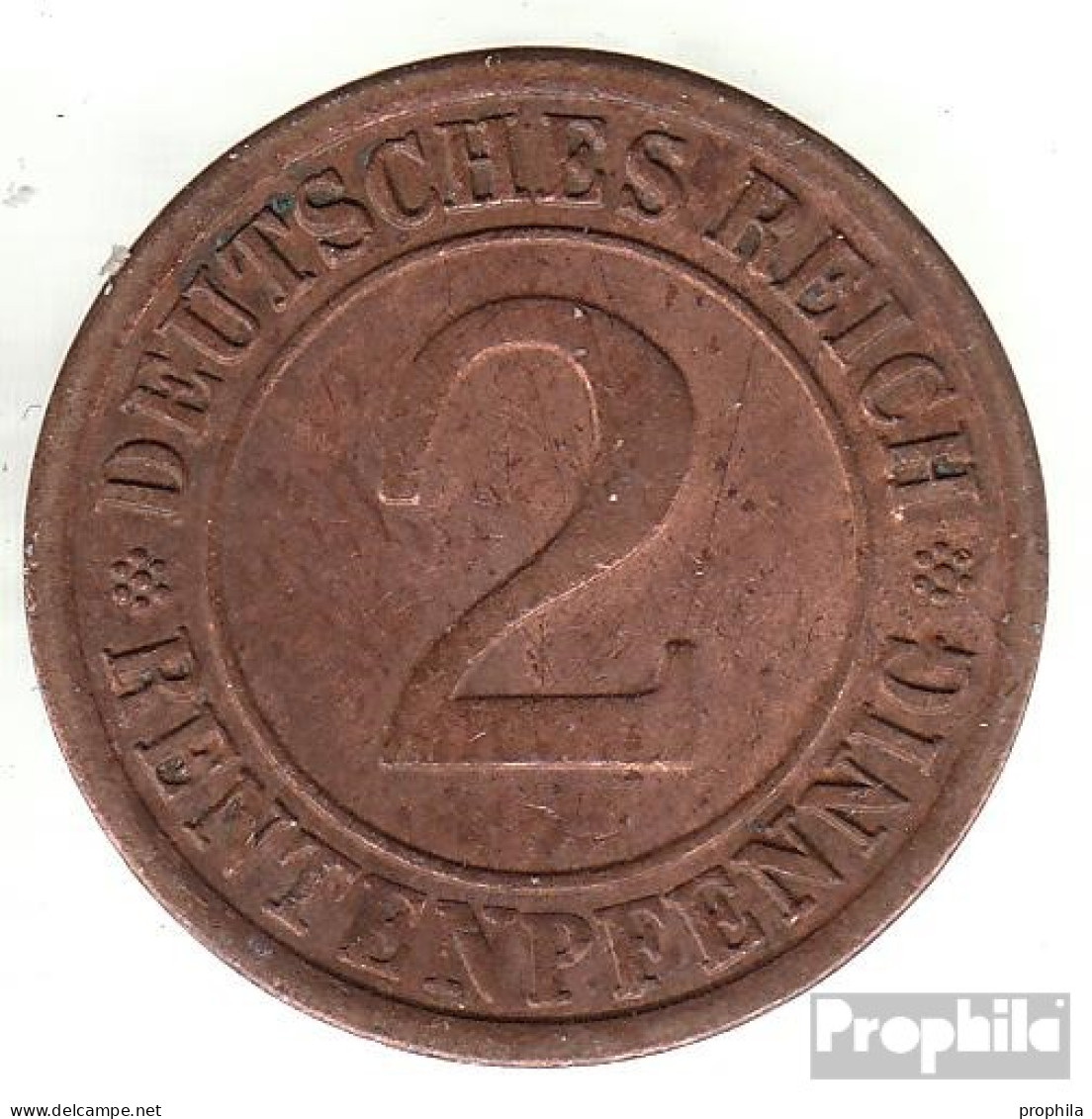 Deutsches Reich Jägernr: 307 1924 D Sehr Schön Bronze Sehr Schön 1924 2 Rentenpfennig Ährengarbe - 2 Rentenpfennig & 2 Reichspfennig