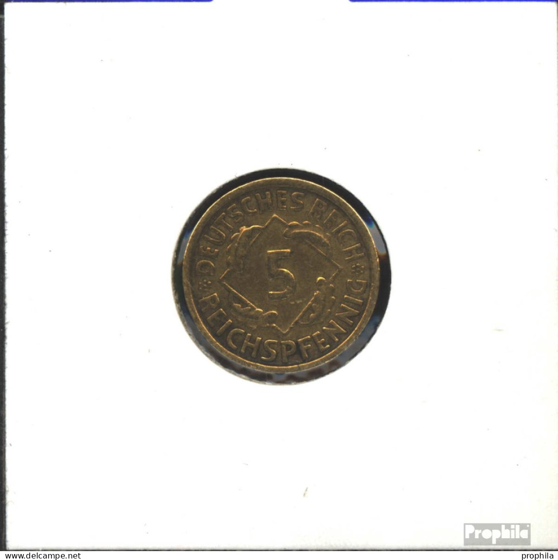 Deutsches Reich Jägernr: 316 1924 A Vorzüglich Aluminium-Bronze Vorzüglich 1924 5 Reichspfennig Ähren - 5 Rentenpfennig & 5 Reichspfennig