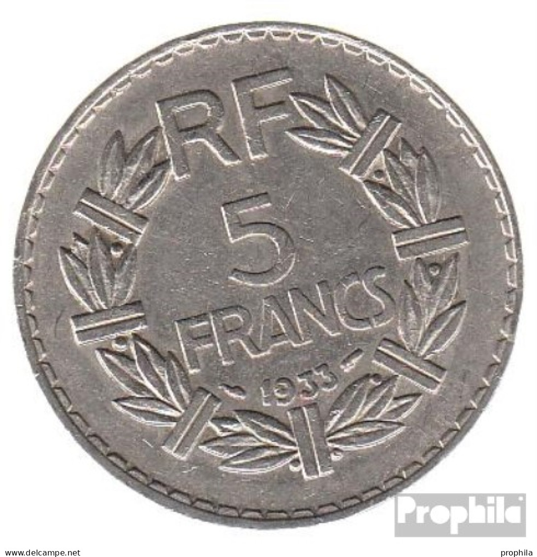 Frankreich KM-Nr. : 888 1947 Vorzüglich Aluminium Vorzüglich 1947 5 Francs Laureate - Autres & Non Classés
