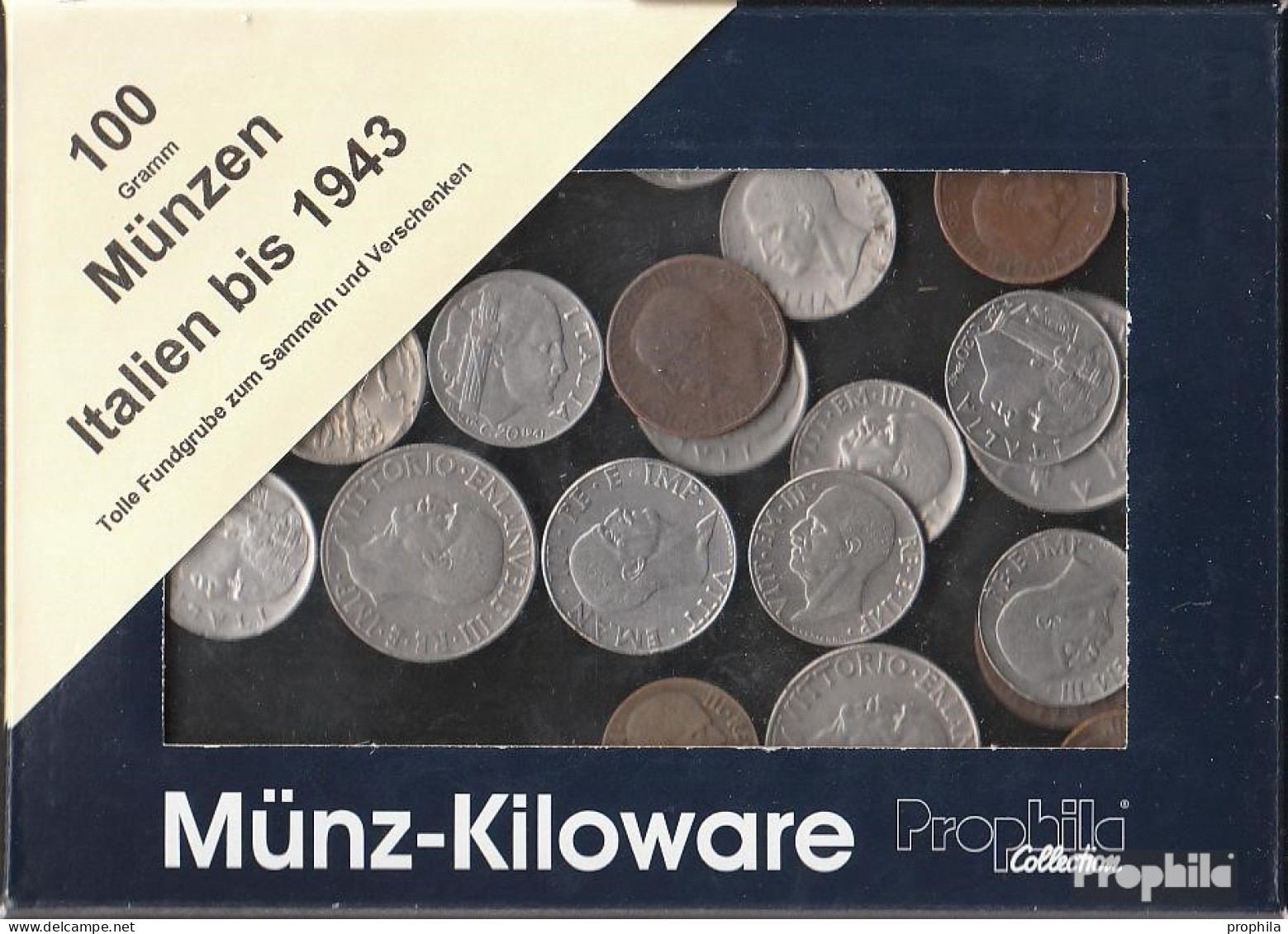 Italien 100 Gramm Münzkiloware  Bis 1943 - Vrac - Monnaies