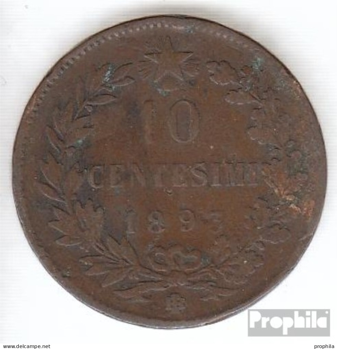 Italien KM-Nr. : 27 1894 BI Sehr Schön Kupfer Sehr Schön 1894 10 Centesimi Umberto I. - 1878-1900 : Umberto I.