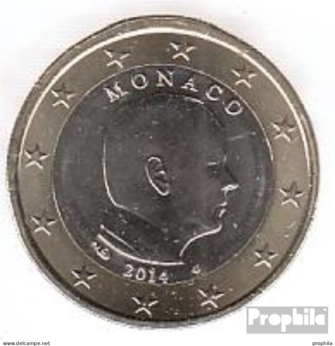 Monaco MON 7 2014 Stgl./unzirkuliert Stgl./unzirkuliert 2014 Kursmünze 1 Euro - Monaco