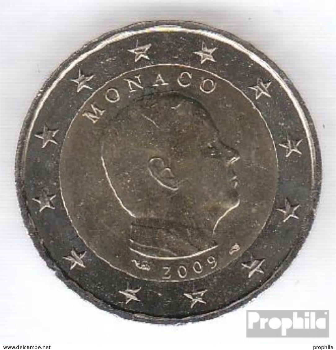 Monaco MON 9 2009 Stgl./unzirkuliert Stgl./unzirkuliert 2009 Kursmünze 2 Euro - Monaco