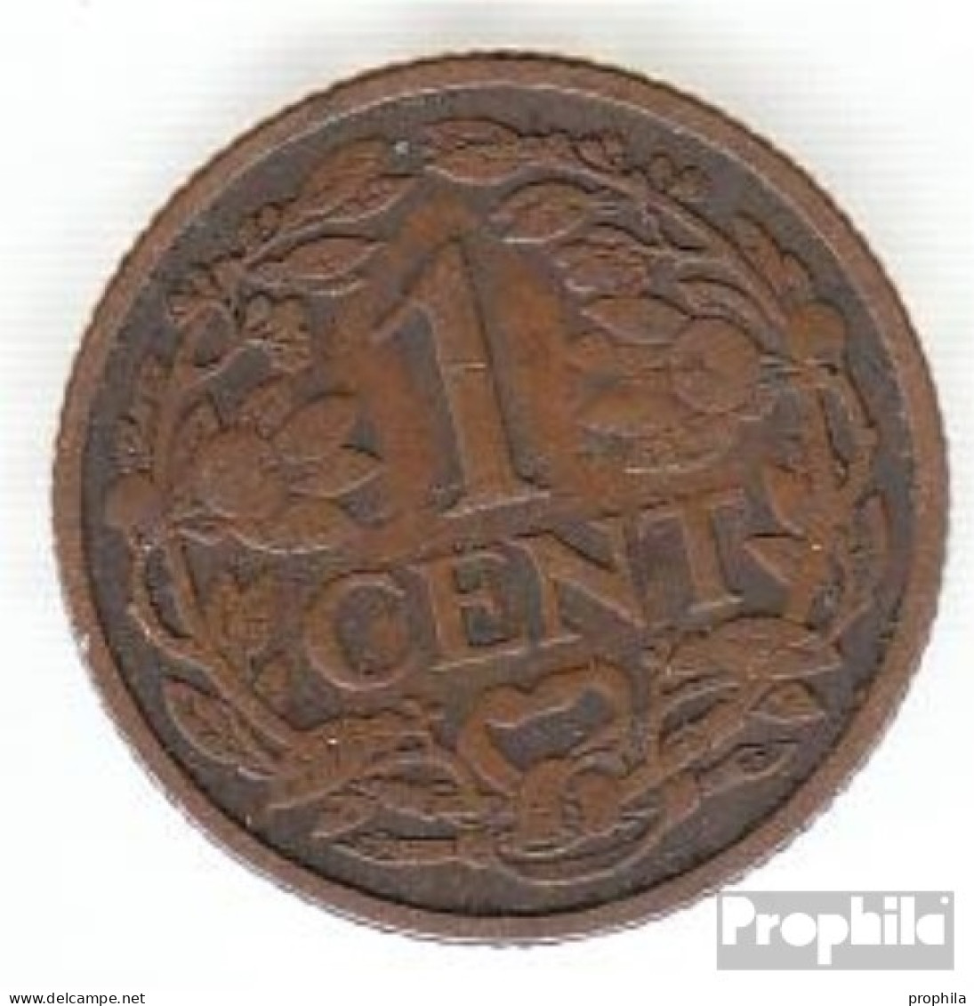 Niederlande KM-Nr. : 152 1917 Sehr Schön Bronze Sehr Schön 1917 1 Cent Gekrönter Löwe - 1 Centavos
