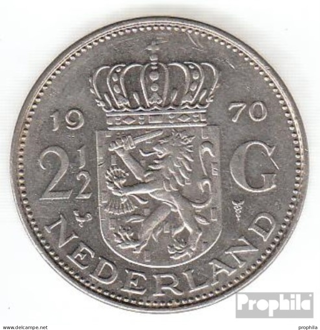 Niederlande KM-Nr. : 191 1972 Vorzüglich Nickel Vorzüglich 1972 2-1/2 Gulden Juliana - 2 1/2 Gulden