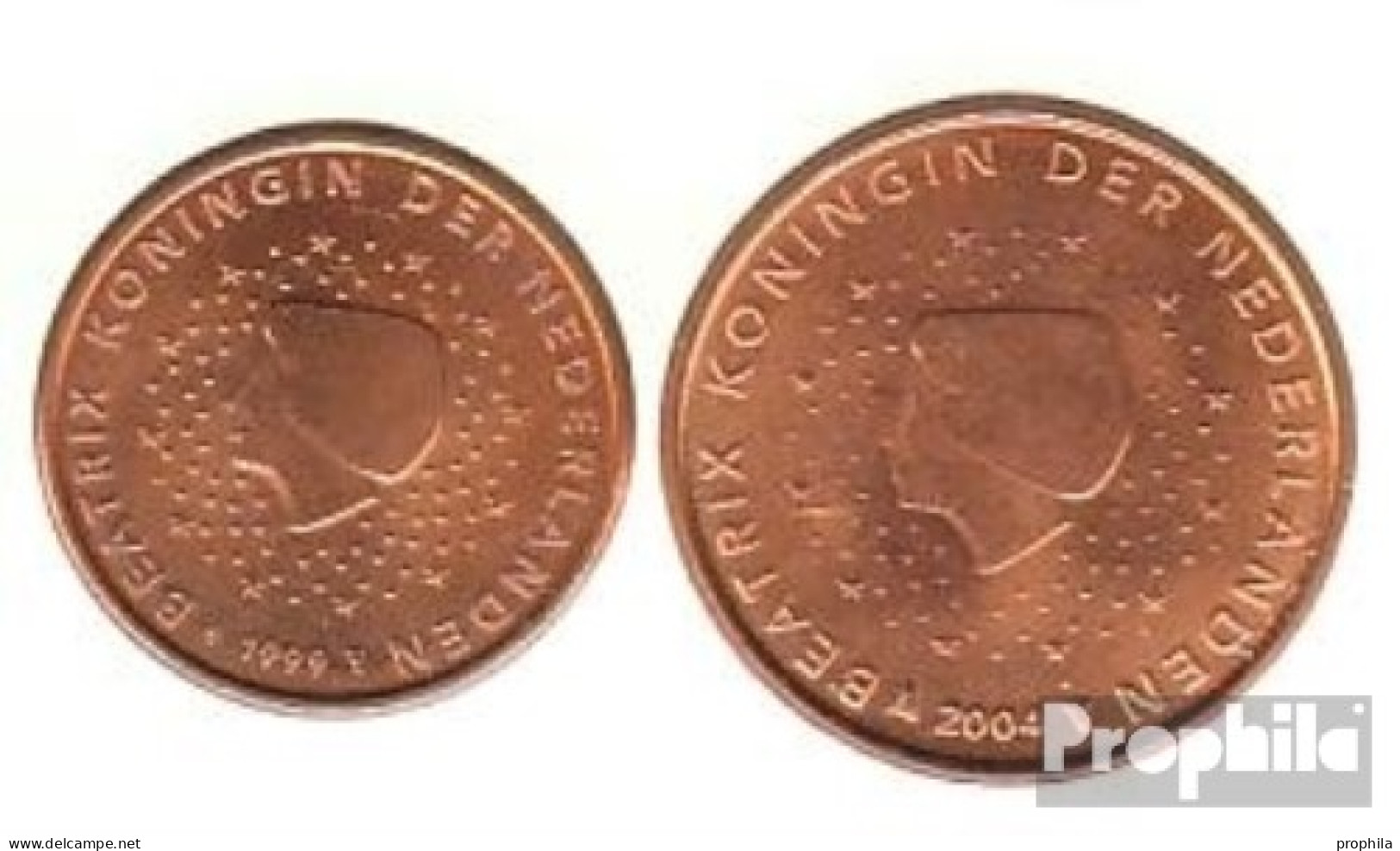 Niederlande NL1 - 2 Stgl./unzirkuliert Stgl./unzirkuliert 1999-2004 Kursmünze 1 Und 2 Cent - Nederland