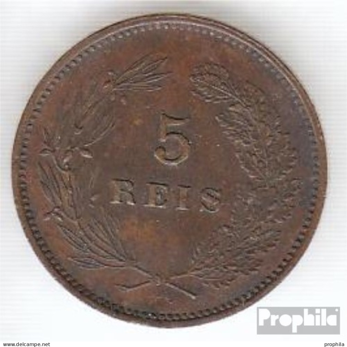 Portugal KM-Nr. : 555 1910 Vorzüglich Bronze Vorzüglich 1910 5 Reis Manuel II. - Portugal