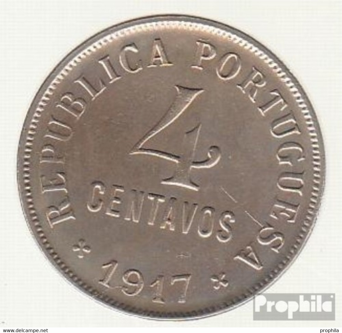 Portugal KM-Nr. : 566 1917 Sehr Schön Kupfer-Nickel Sehr Schön 1917 4 Centavos Liberty - Portugal