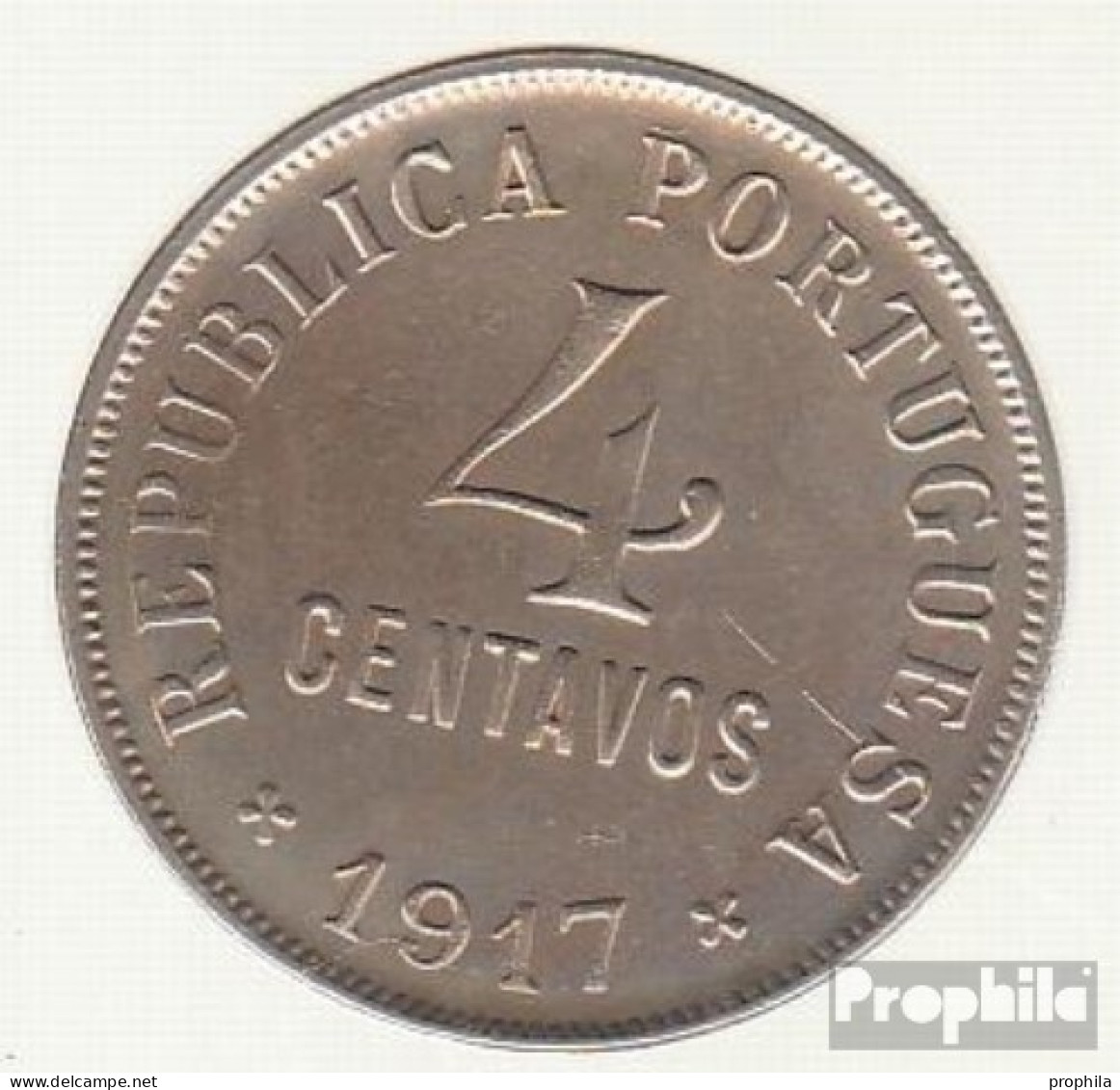 Portugal KM-Nr. : 566 1917 Stgl./unzirkuliert Kupfer-Nickel Stgl./unzirkuliert 1917 4 Centavos Liberty - Portugal