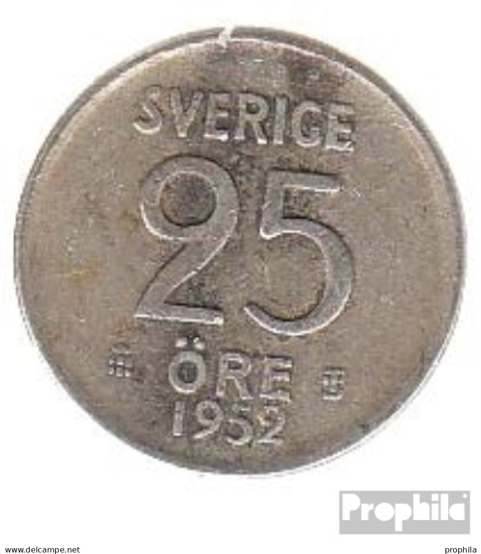 Schweden KM-Nr. : 824 1958 Sehr Schön Silber Sehr Schön 1958 25 Öre Krone - Suecia